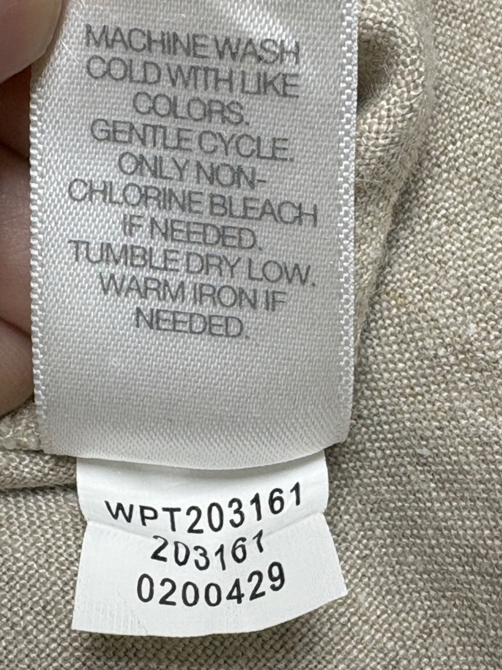 pants J JILL M beige 100% linen wide leg unlined pockets! capsule minimalist - Picture 12 of 13